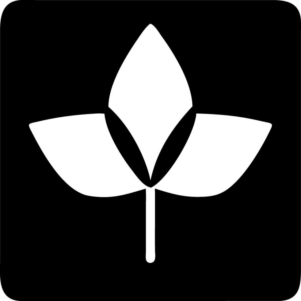 trillium black fill icon vector