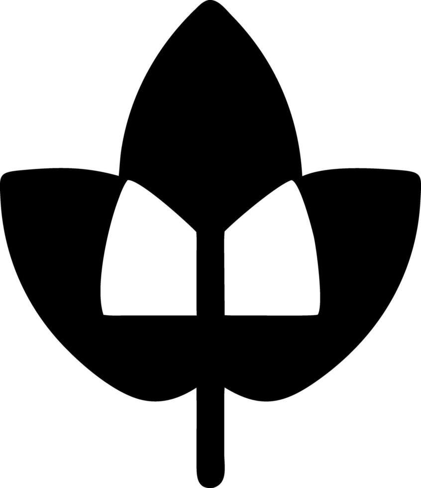 trillium black fill icon vector
