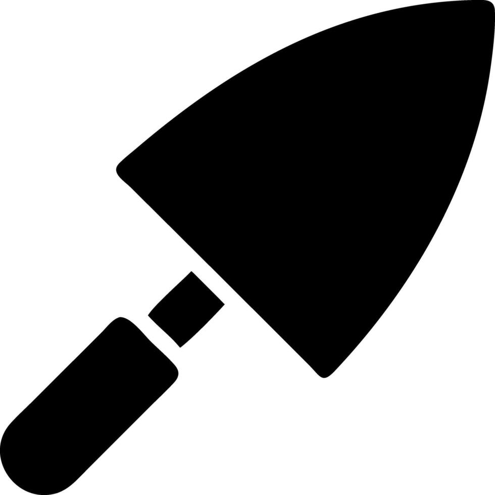 trowel black fill icon vector