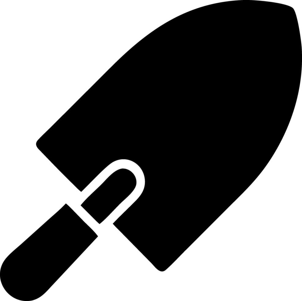 trowel black fill icon vector