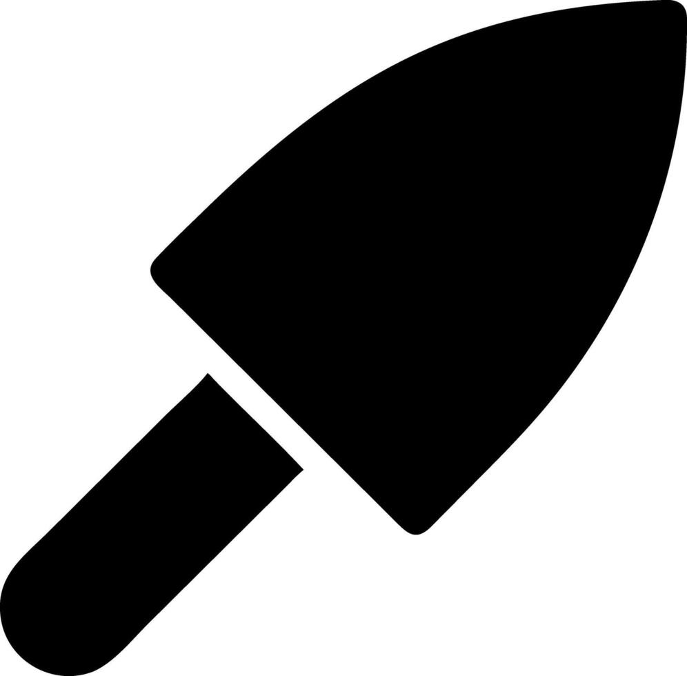 trowel black fill icon vector