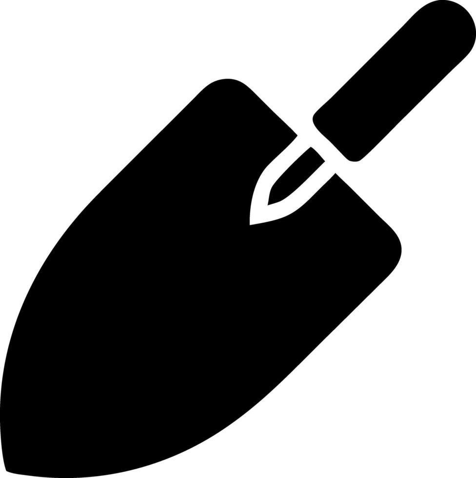 trowel black fill icon vector
