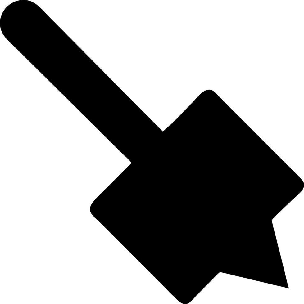 trowel black fill icon vector