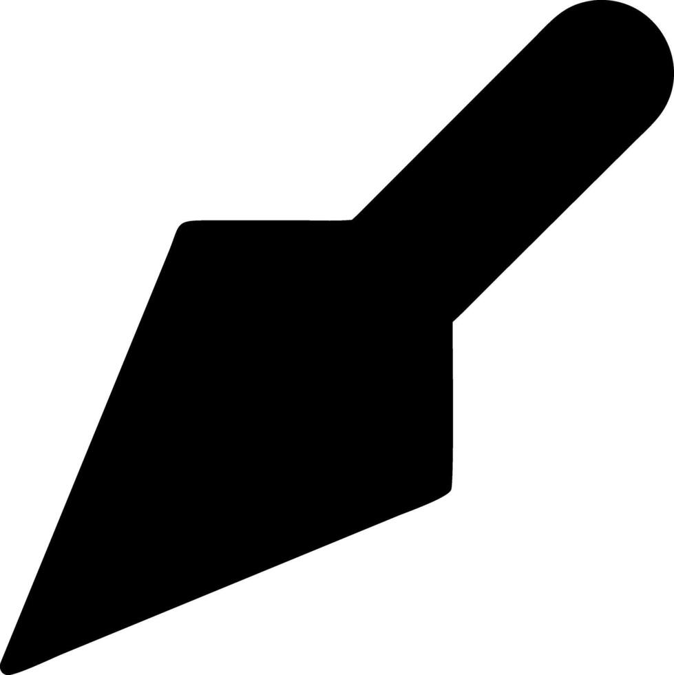 trowel black fill icon vector