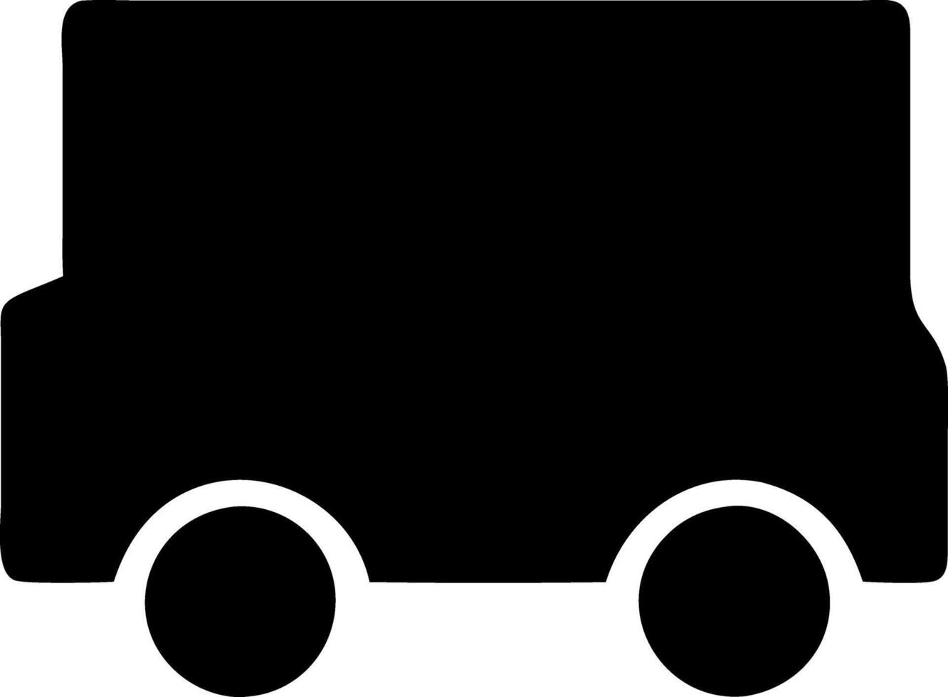 truck black fill icon vector
