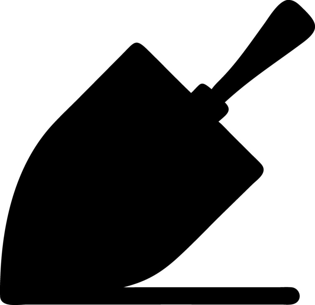 trowel black fill icon vector