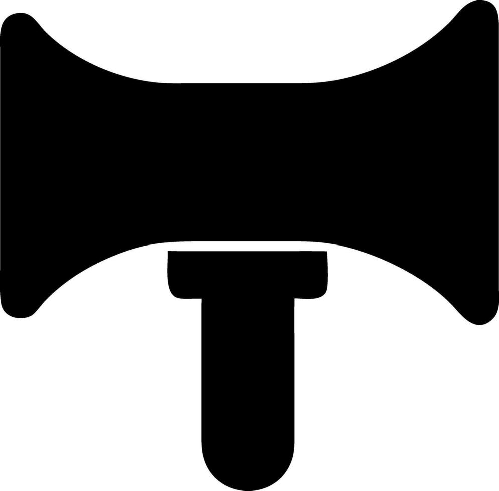 trumpet black fill icon vector
