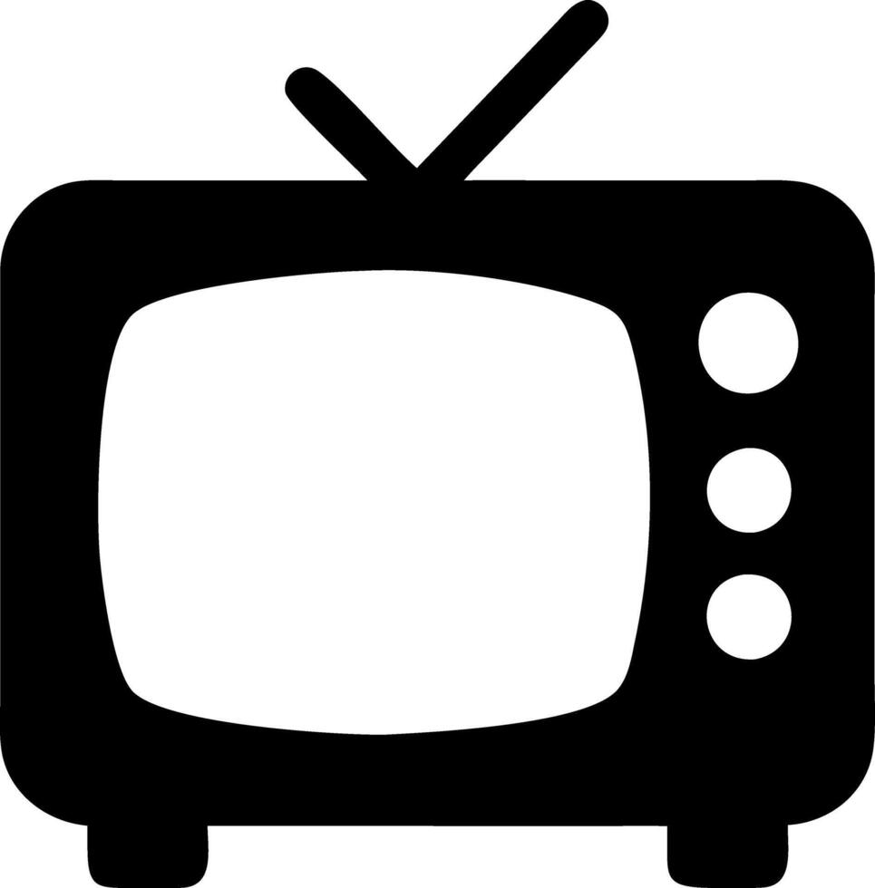 tv black fill icon vector