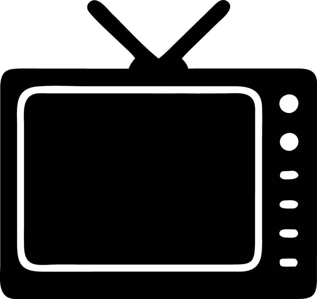 tv black fill icon vector