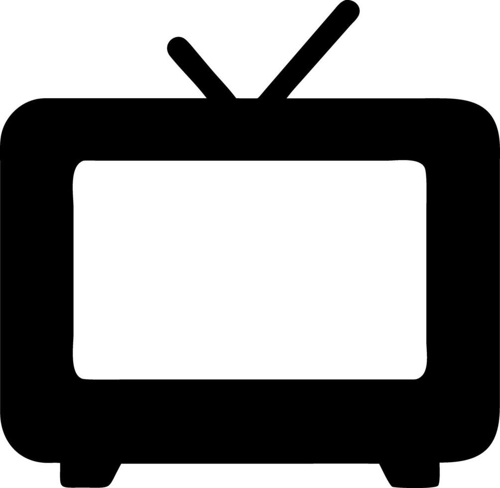 tv black fill icon vector