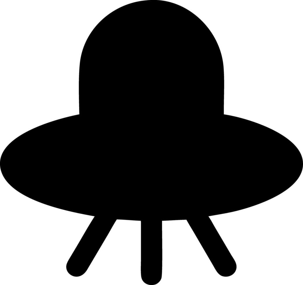 ufo black fill icon vector