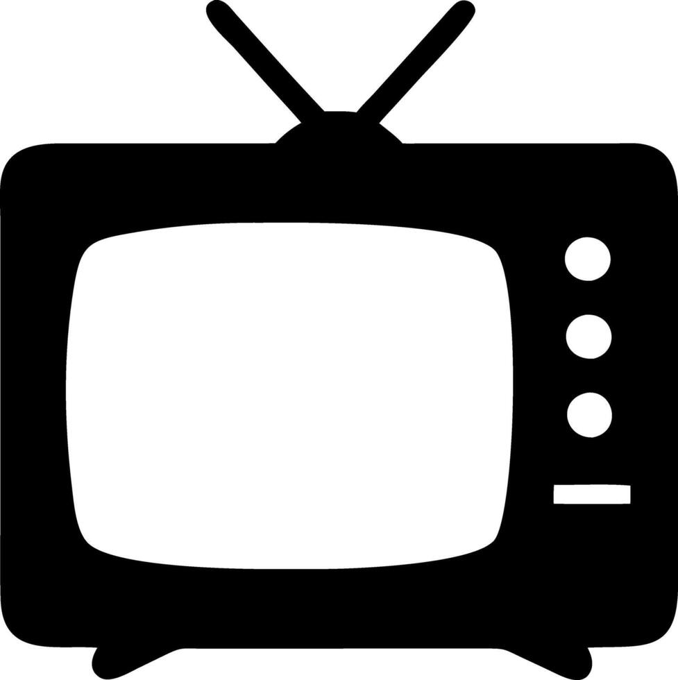 tv black fill icon vector