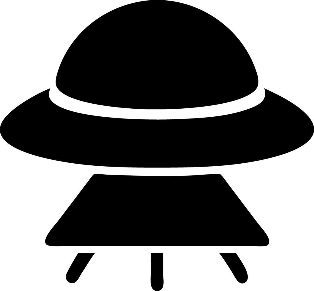 ufo black fill icon vector