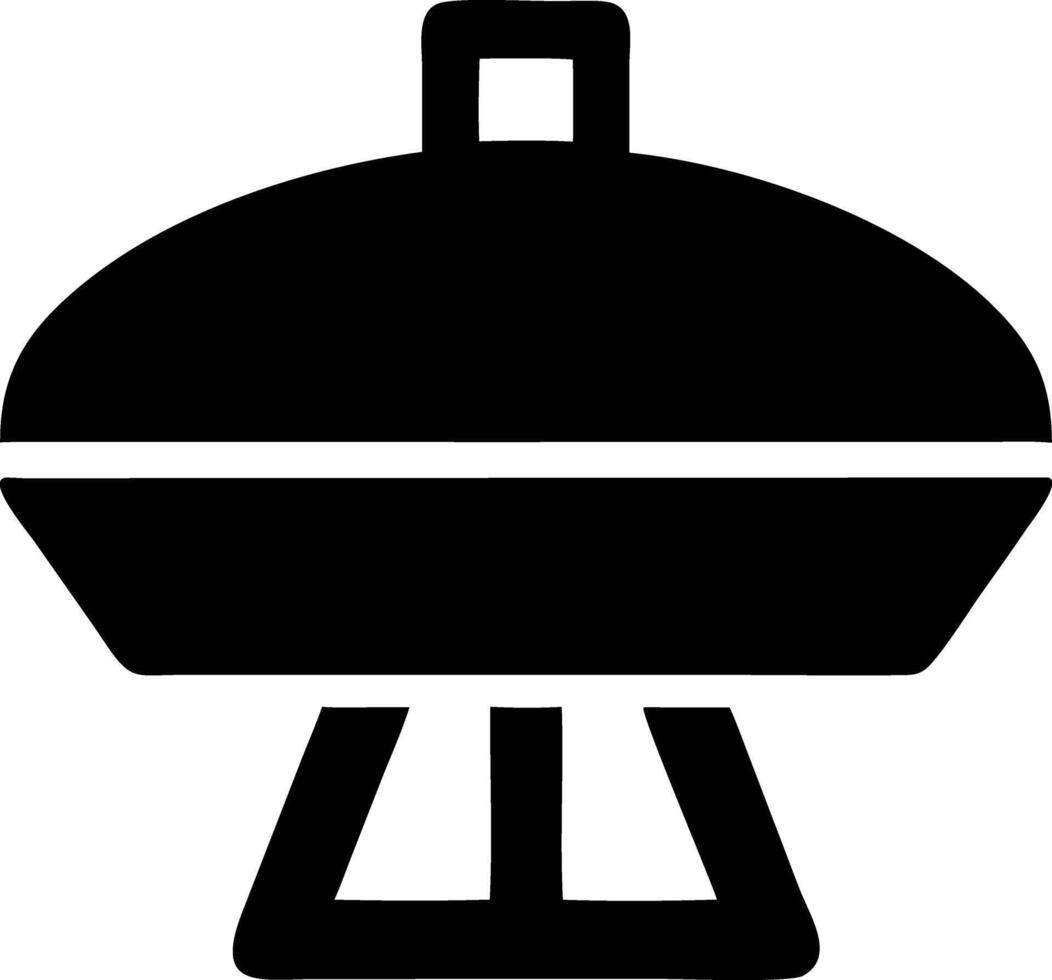 ufo black fill icon vector