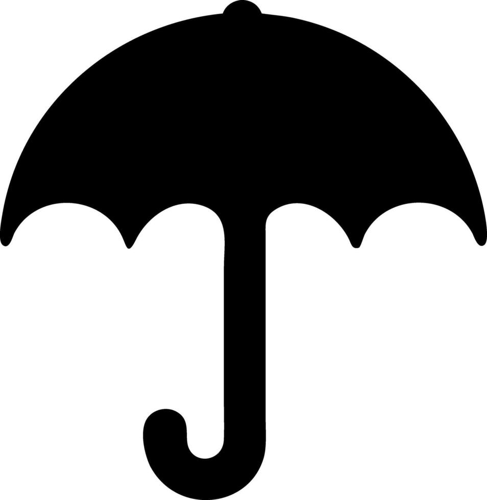 umbrella black fill icon vector