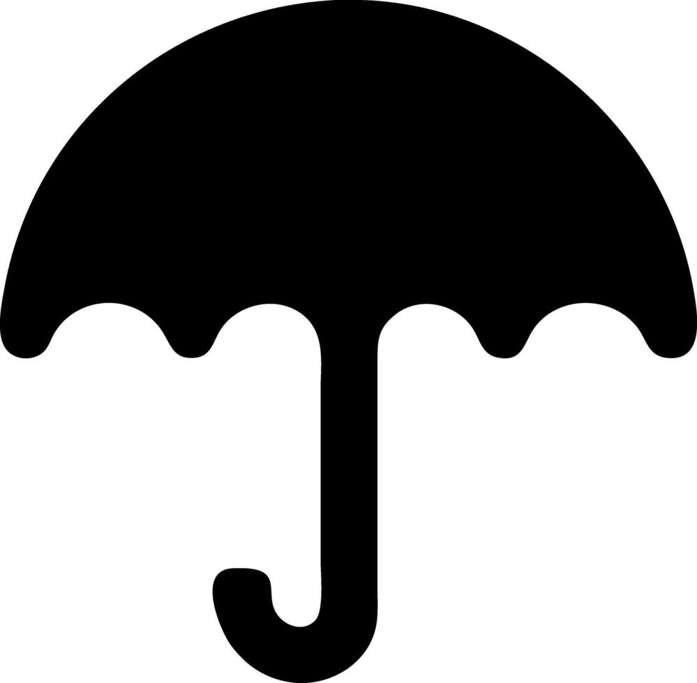 umbrella black fill icon vector