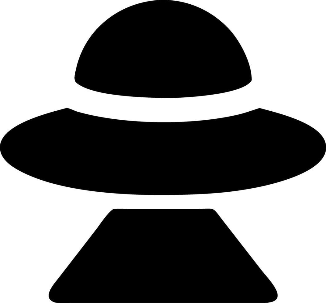 ufo black fill icon vector