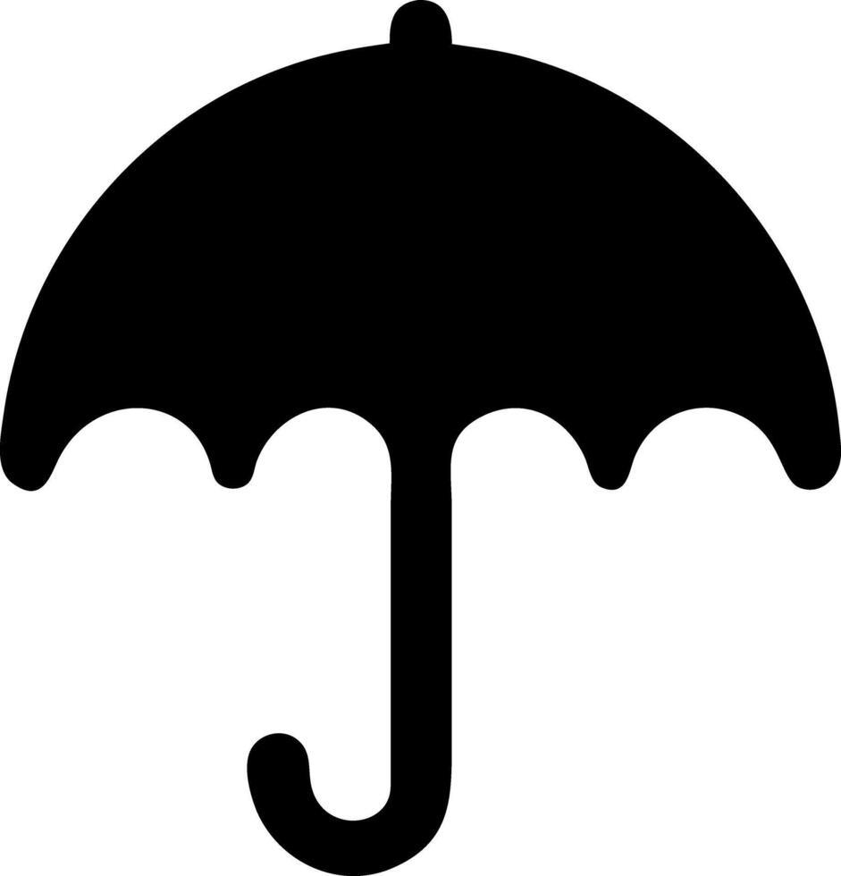 umbrella black fill icon vector