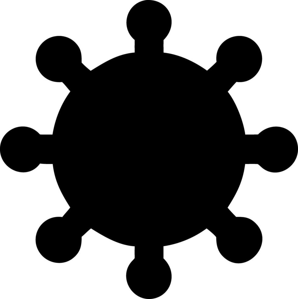 virus black fill icon vector