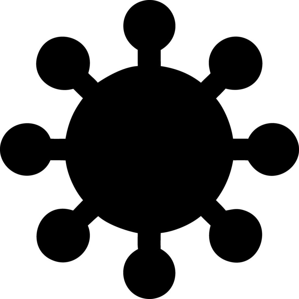 virus black fill icon vector