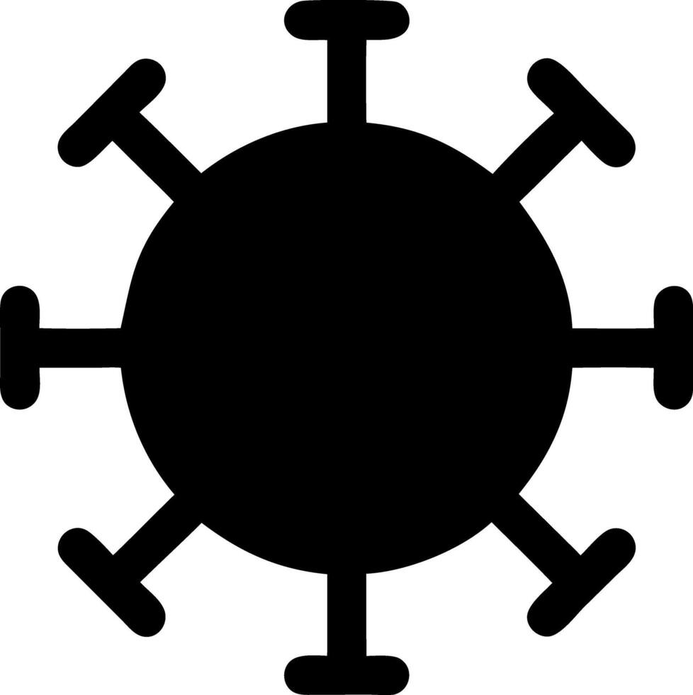 virus black fill icon vector