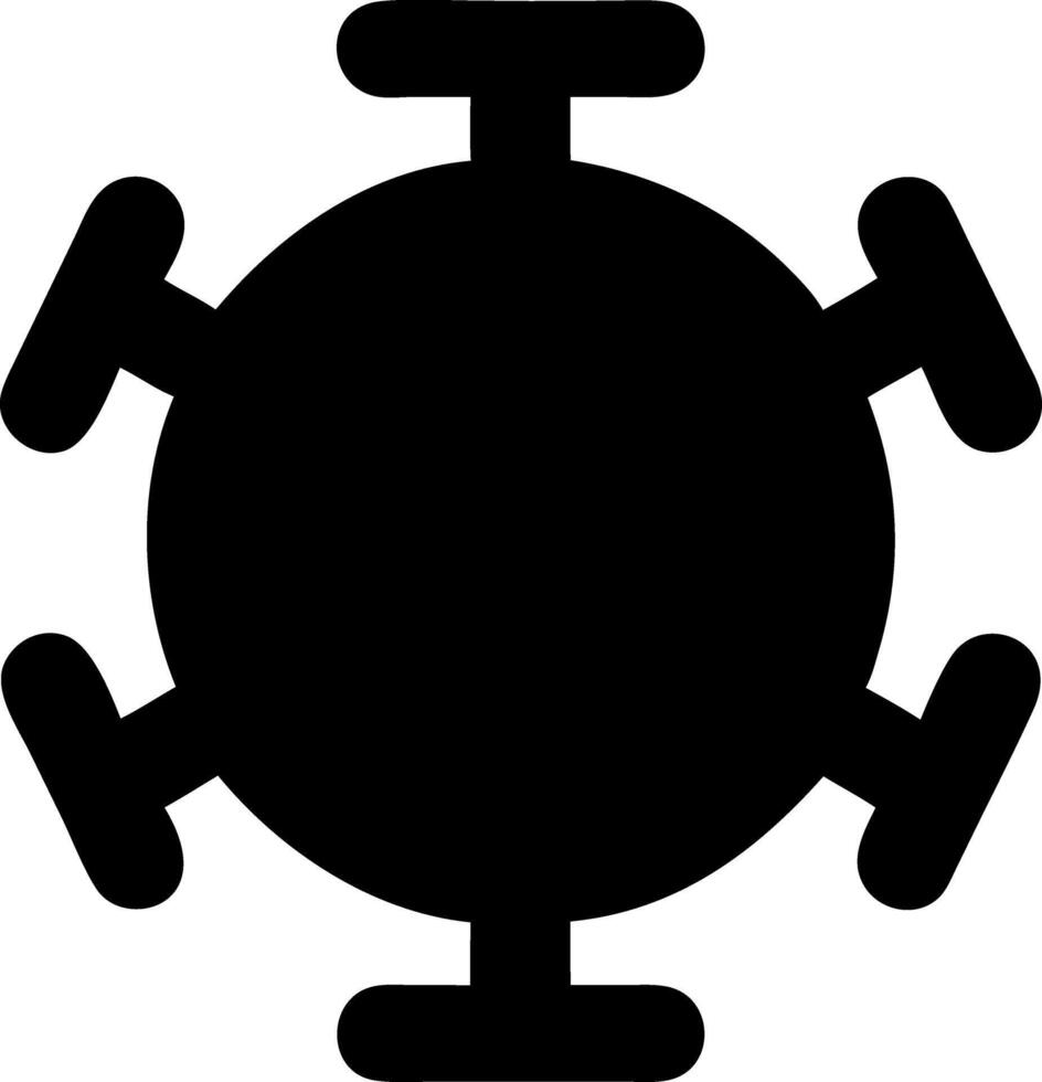 virus black fill icon vector