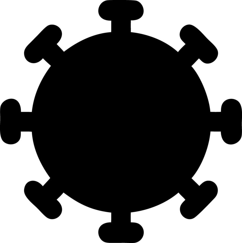 virus black fill icon vector