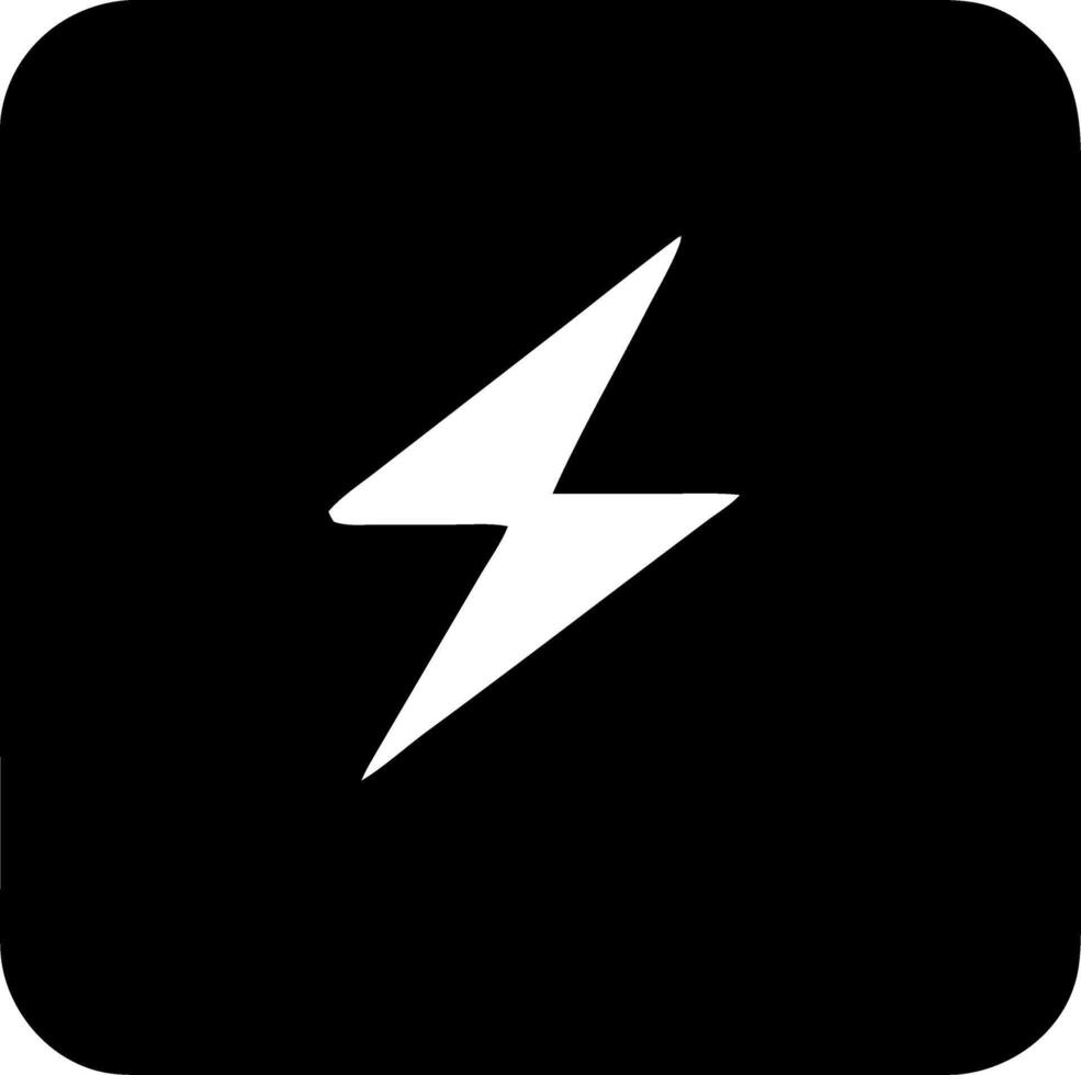 bolt black fill icon vector