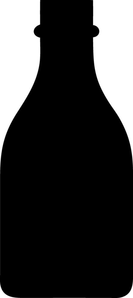 bottle black fill icon vector