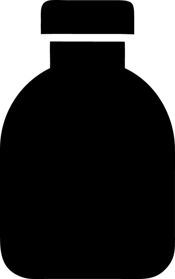 bottle black fill icon vector