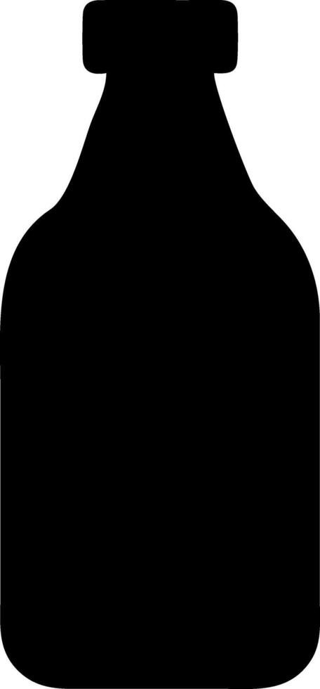 bottle black fill icon vector