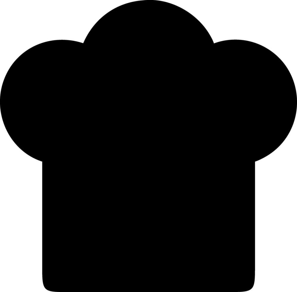 Chef hat black fill icon vector