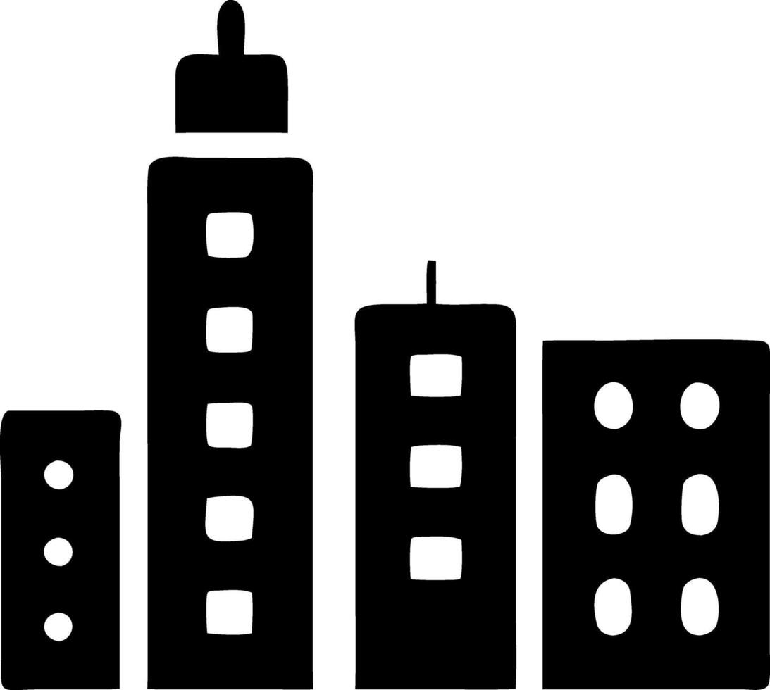 city black fill icon vector