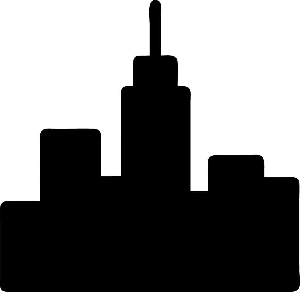 city black fill icon vector