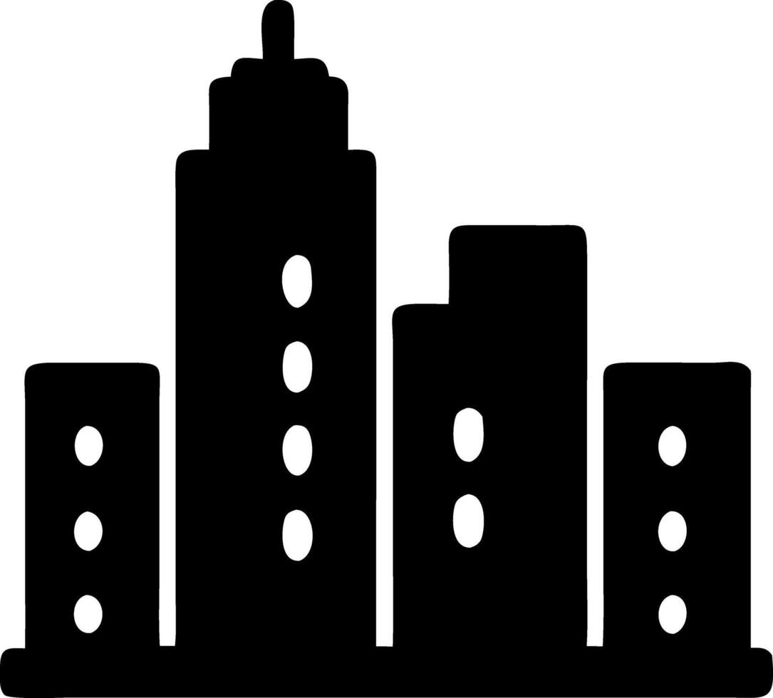 city black fill icon vector