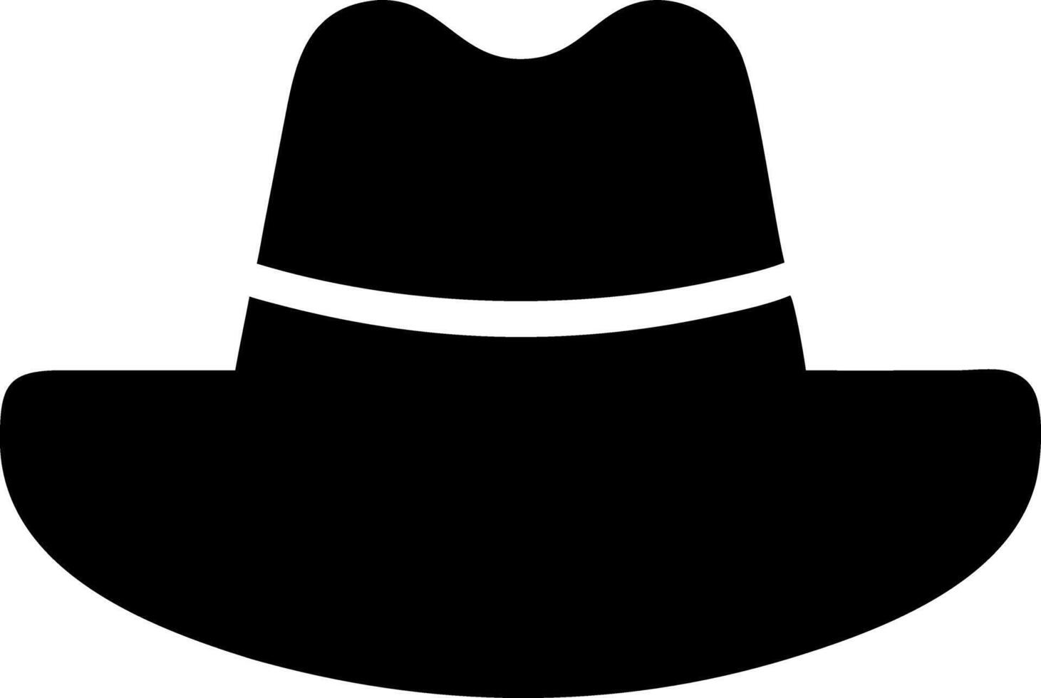 cowboy hat black fill icon vector