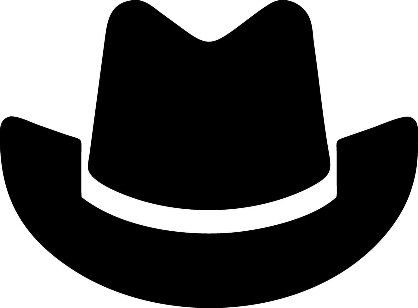 cowboy hat black fill icon vector