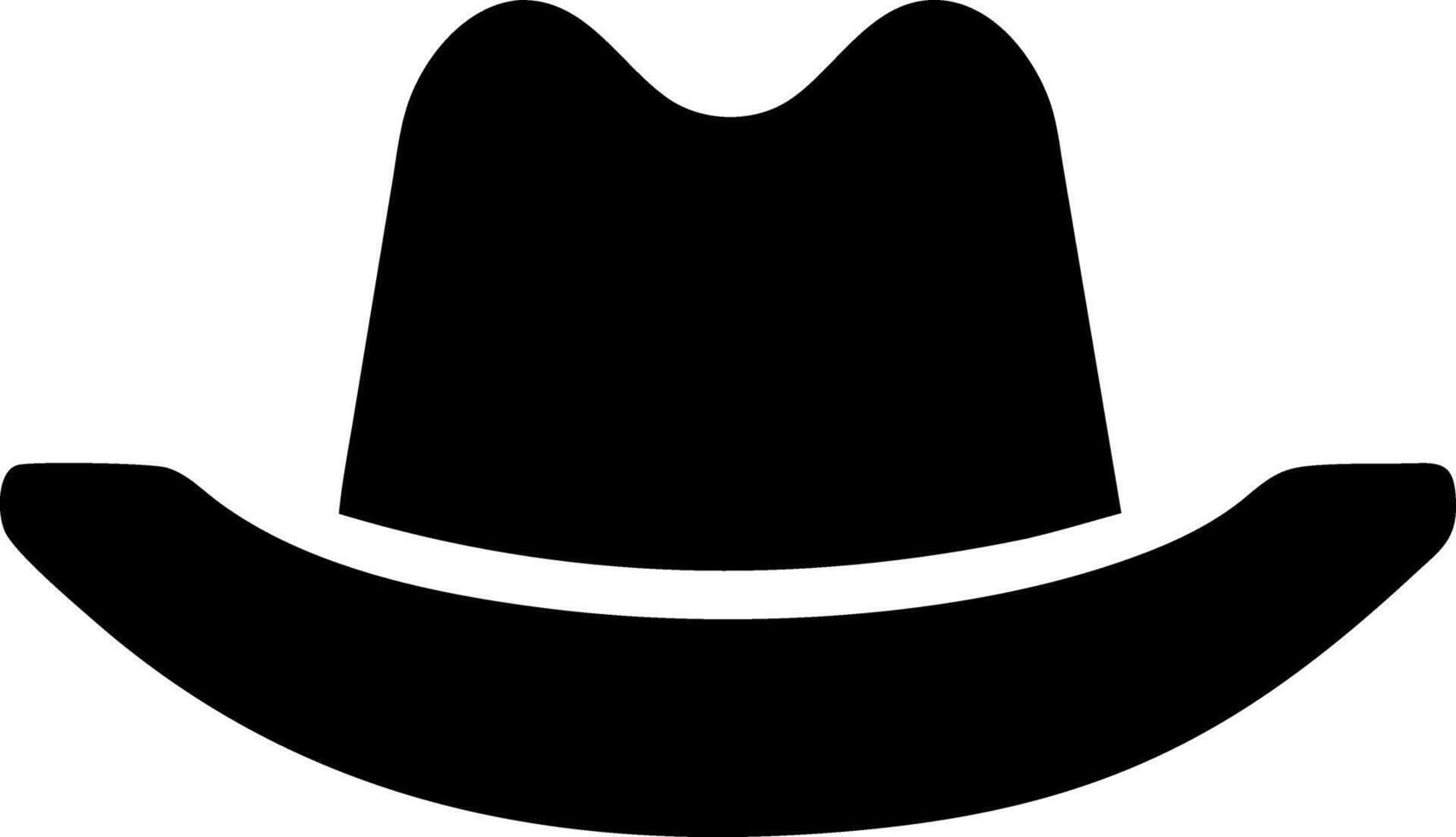 cowboy hat black fill icon vector