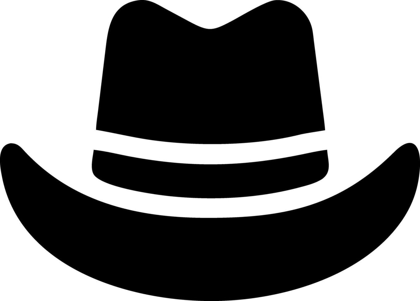 cowboy hat black fill icon vector