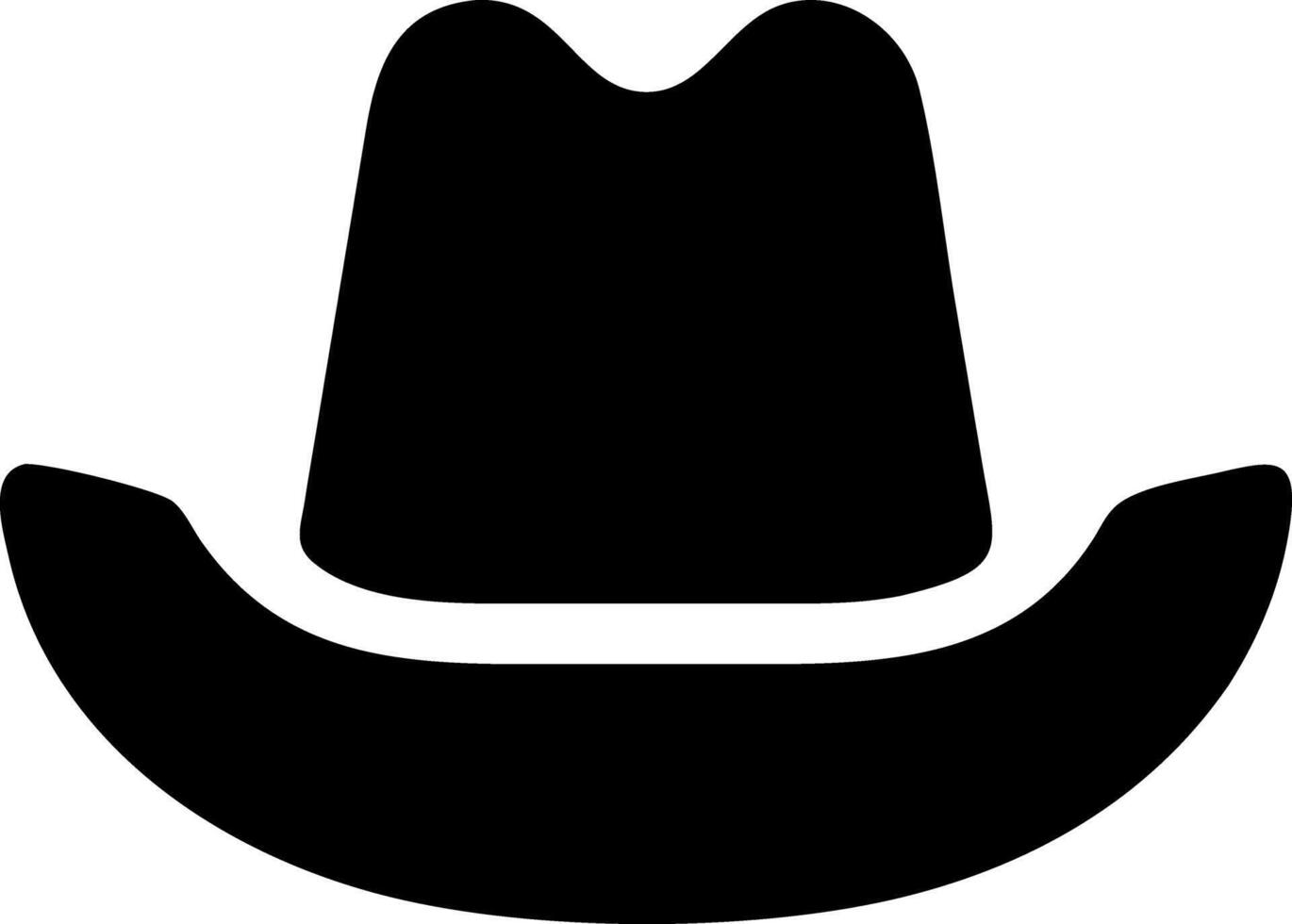 cowboy hat black fill icon vector