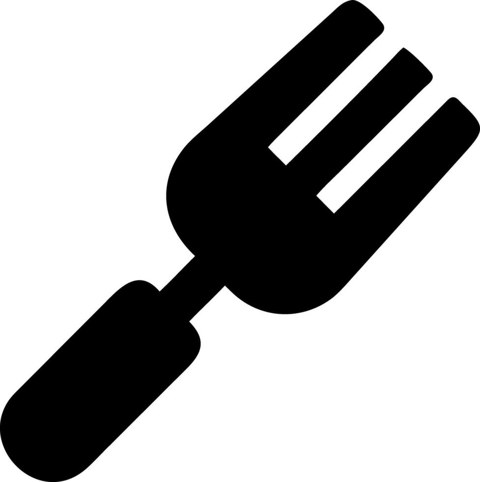 fork black fill icon vector