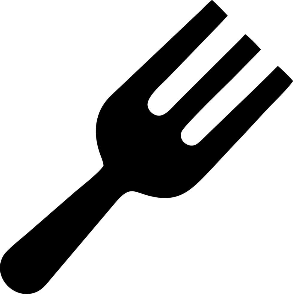 fork black fill icon vector