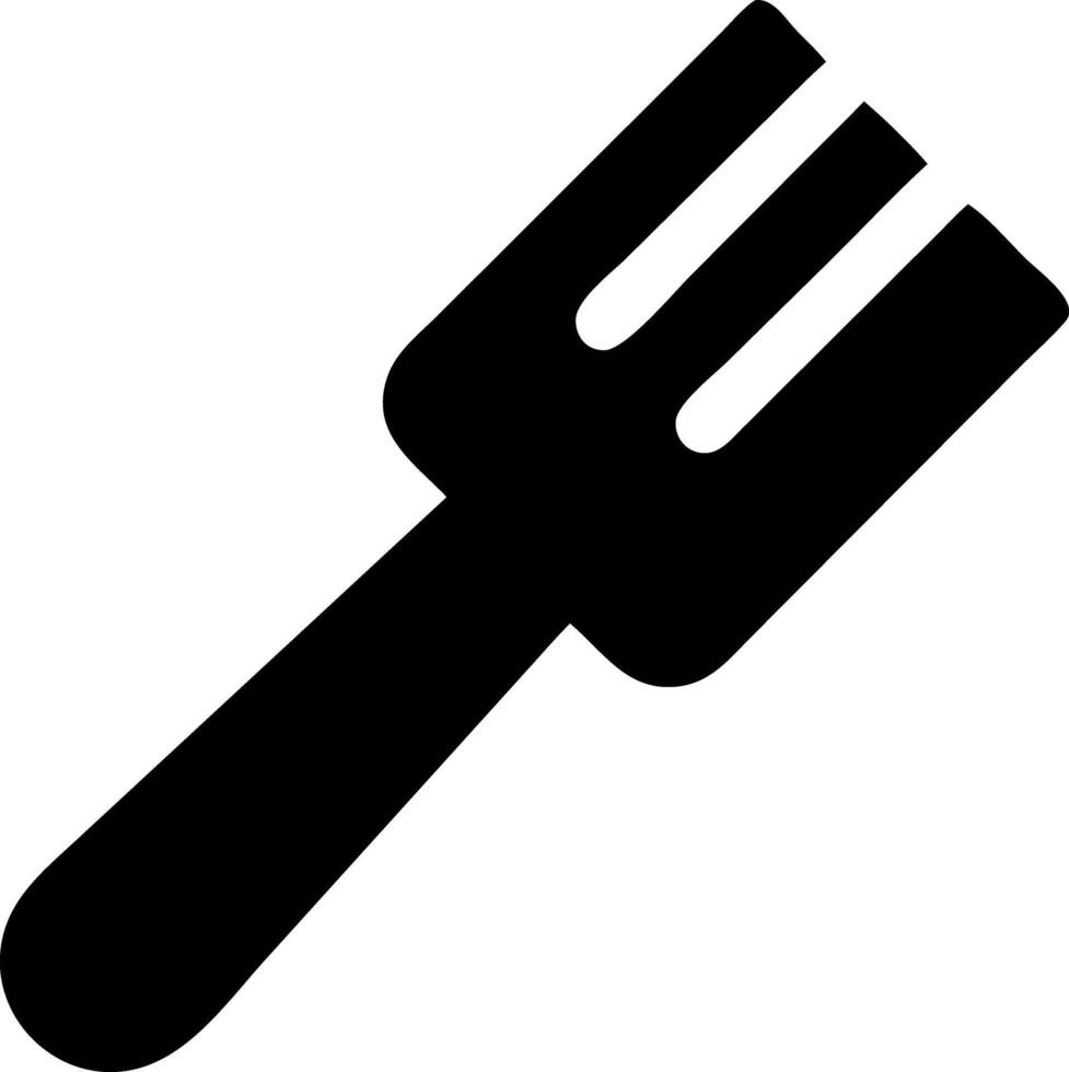fork black fill icon vector