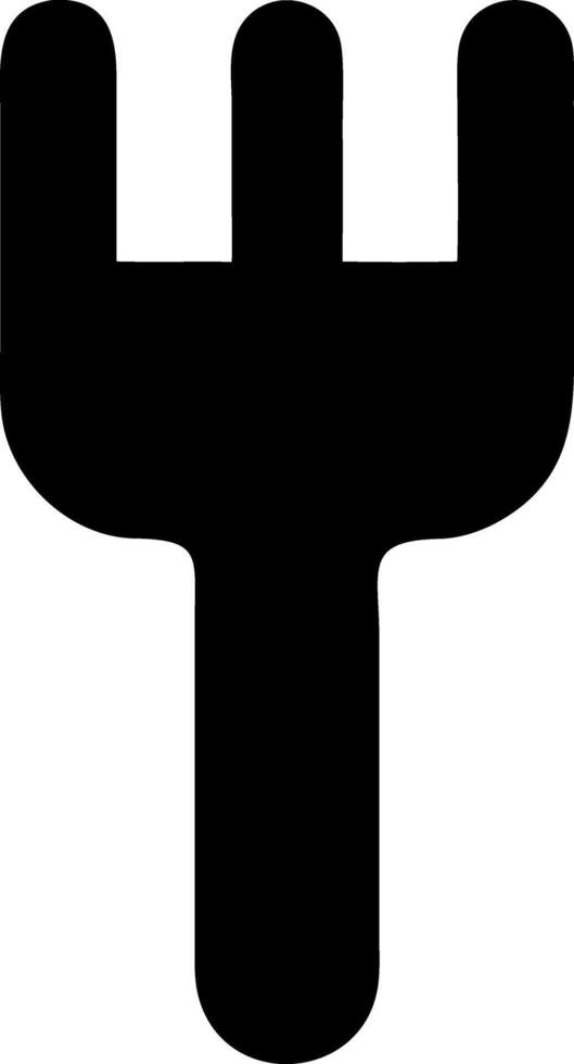 fork black fill icon vector