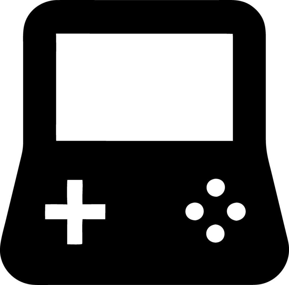 game console black fill icon vector