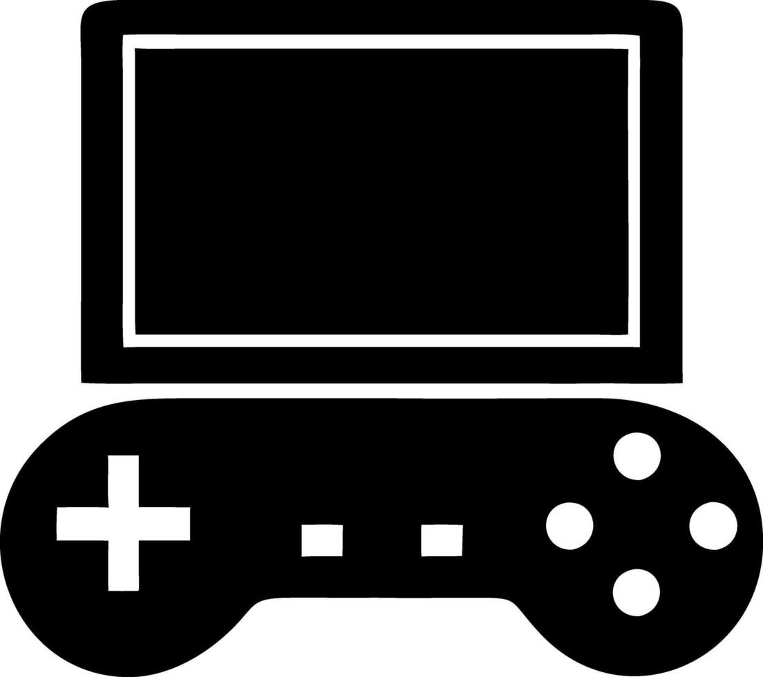 game console black fill icon vector