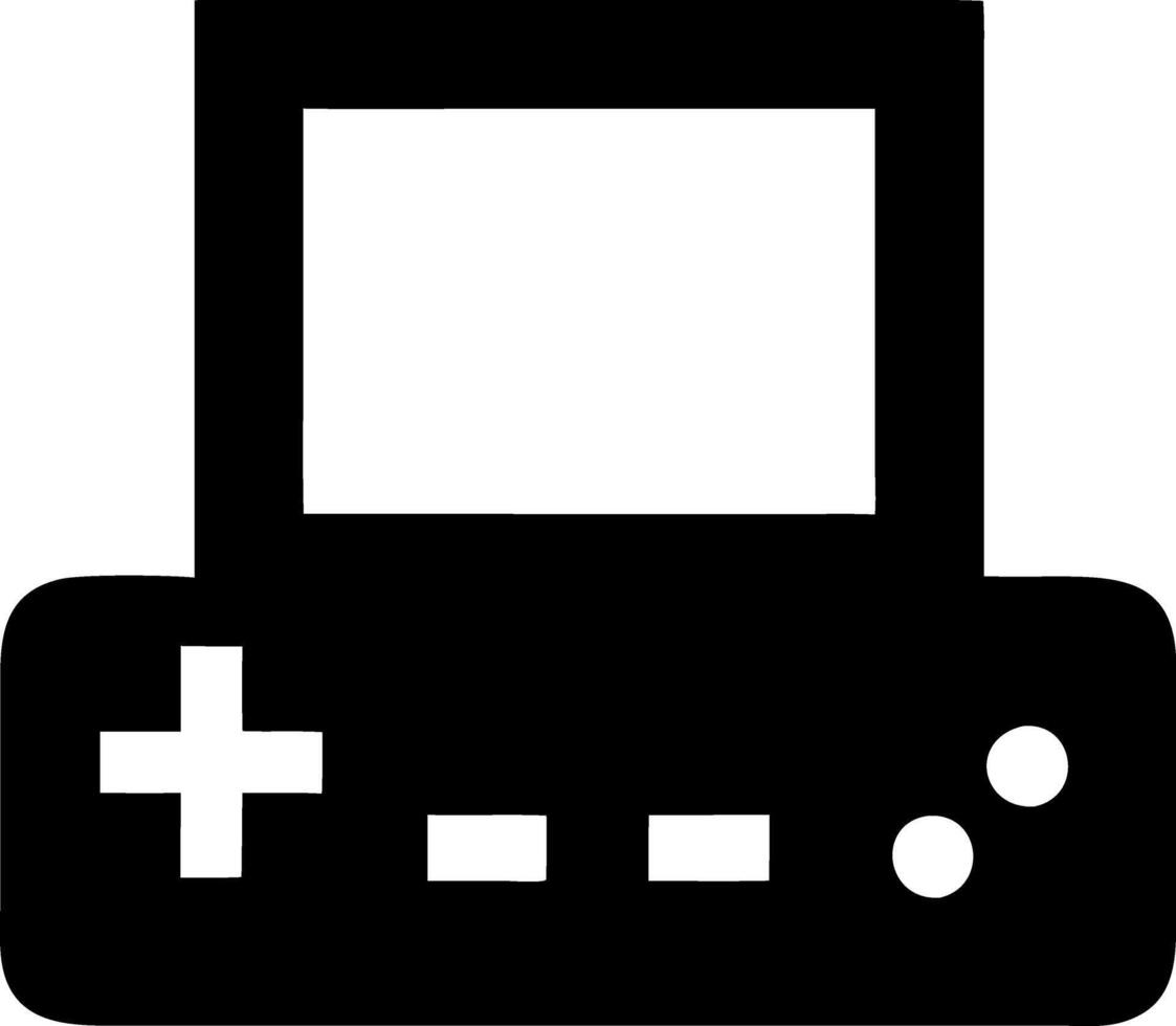 game console black fill icon vector