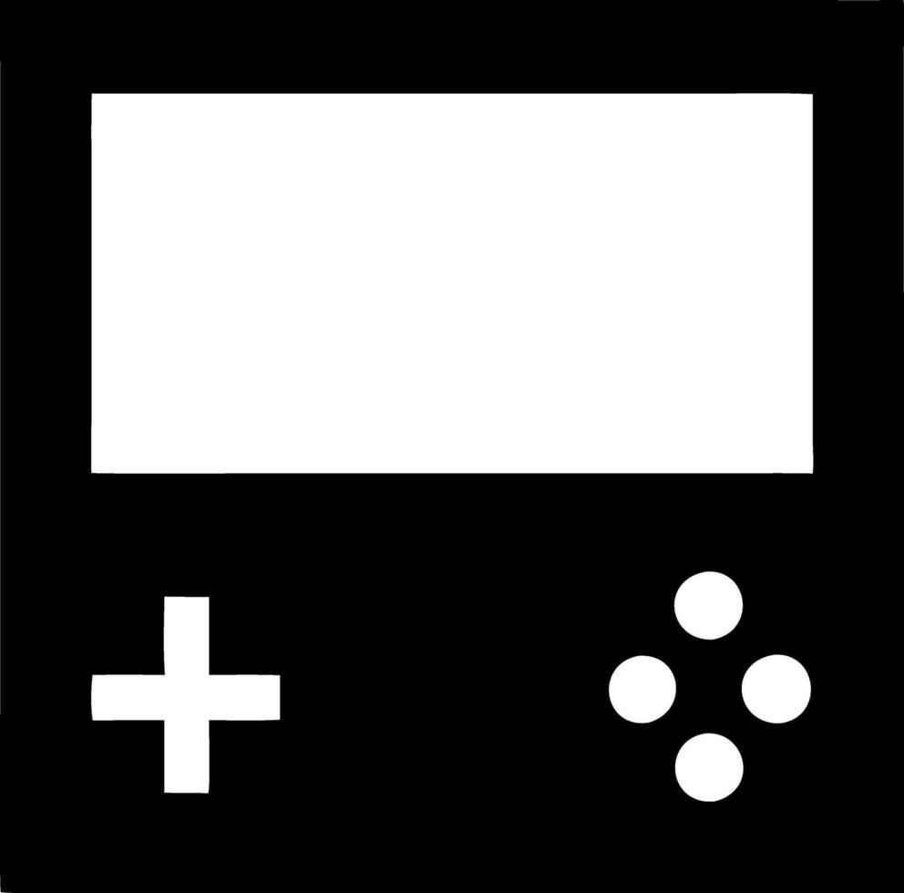 game console black fill icon vector