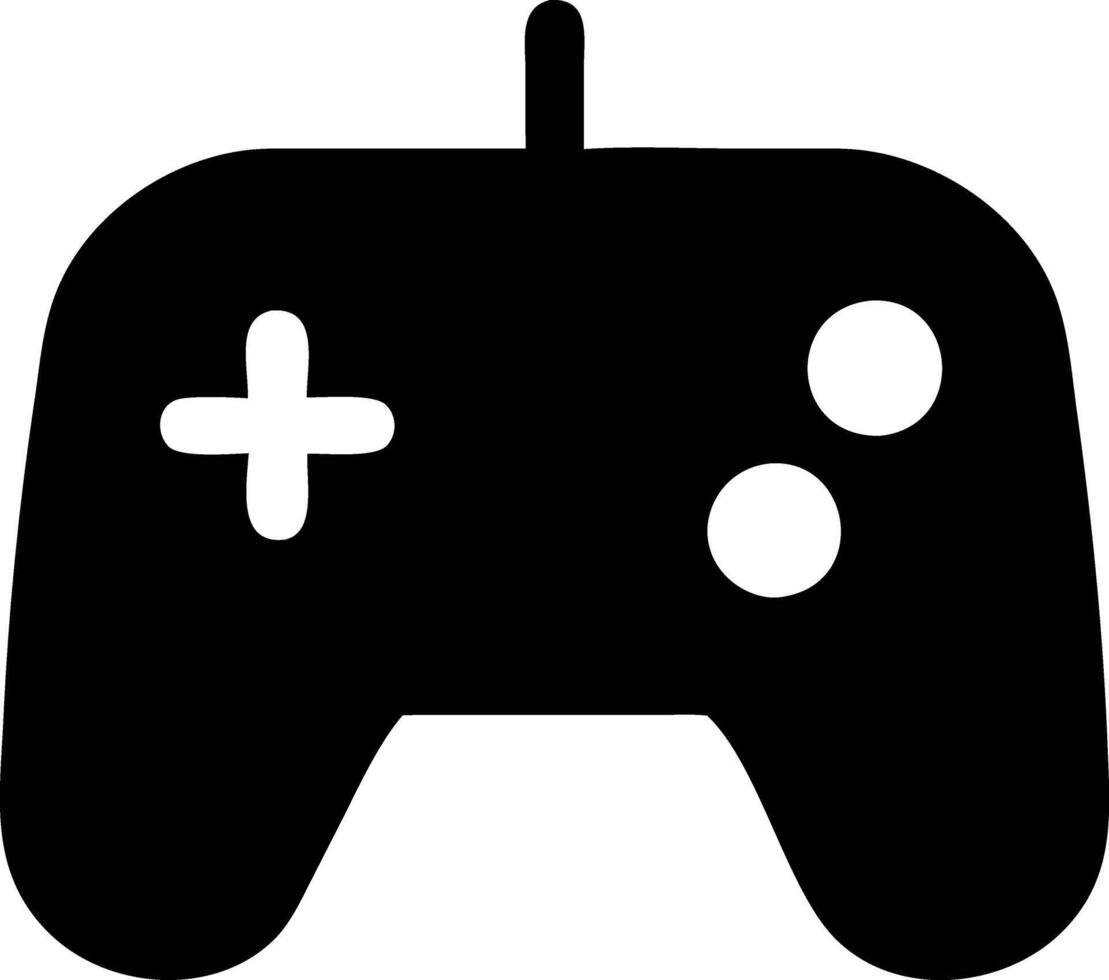 gamepad black fill icon vector