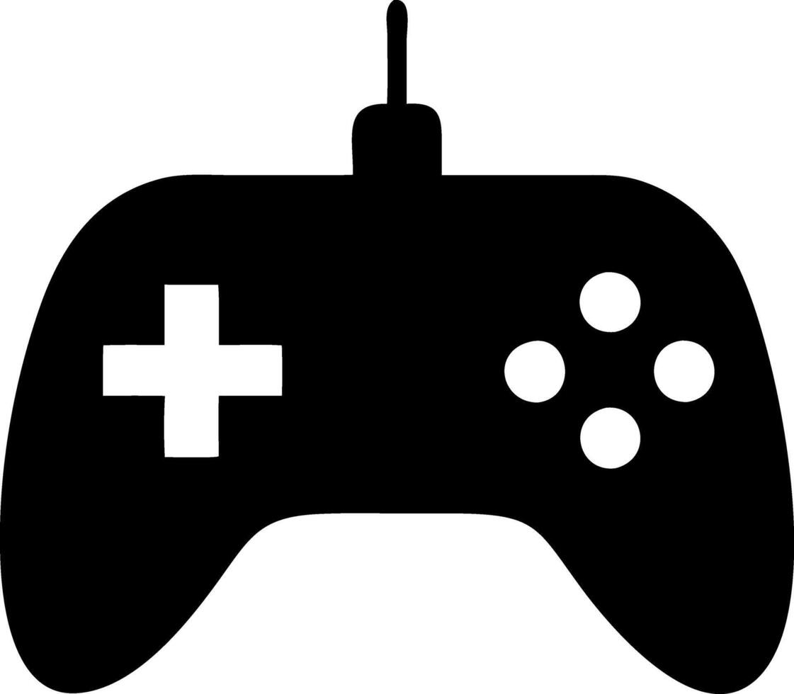 gamepad black fill icon vector